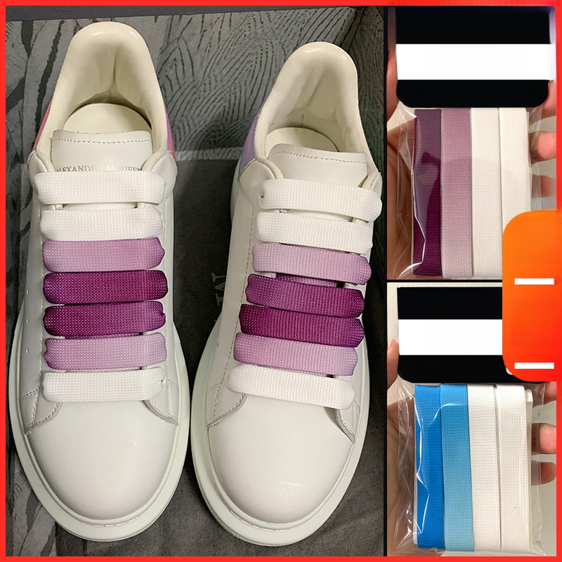 Lace Replacement Flat - Original Flat Wide Shoe Laces Gradient