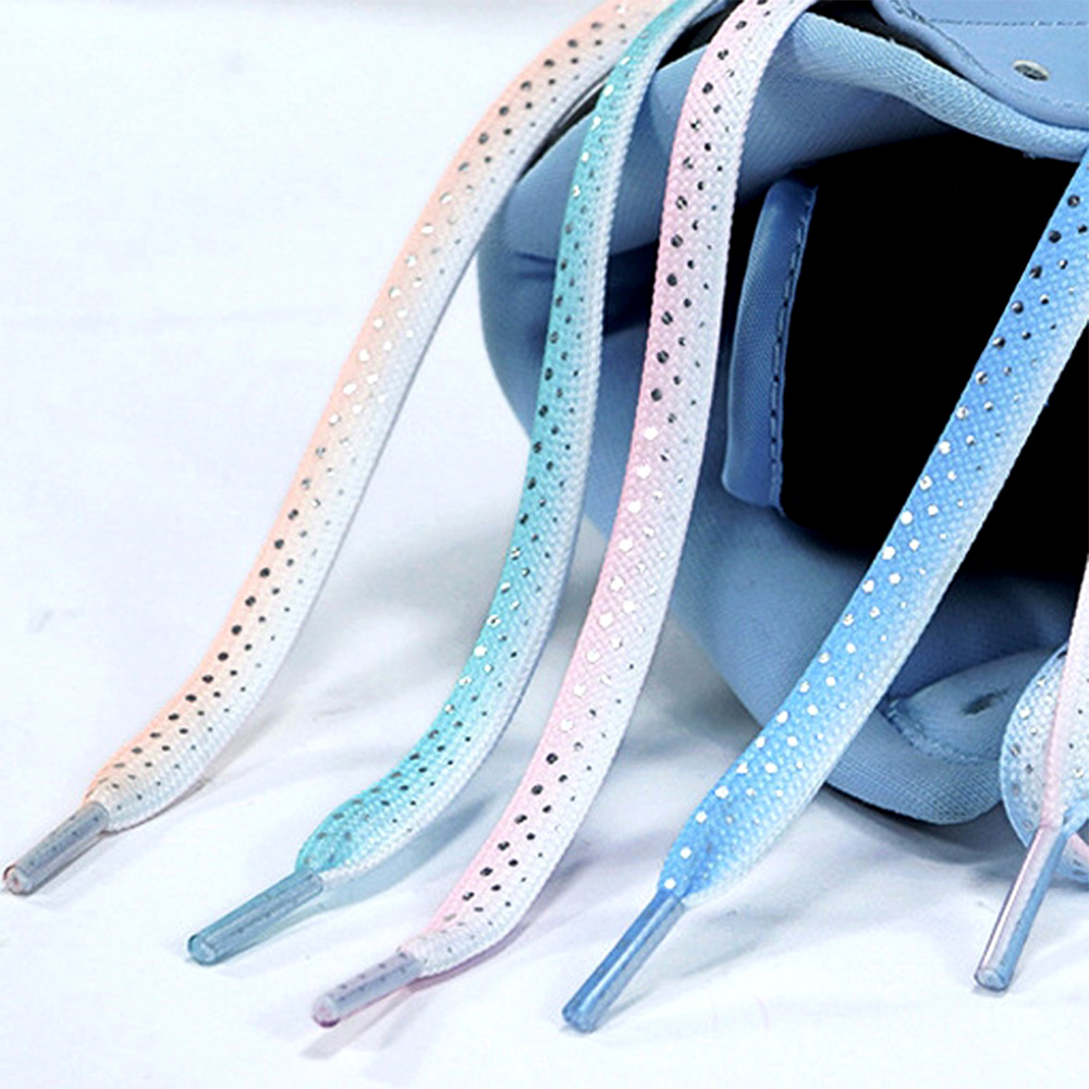 2 Pairs Gradient Splash Ink Si - Lace Replacement Flat ulasan dan harga
