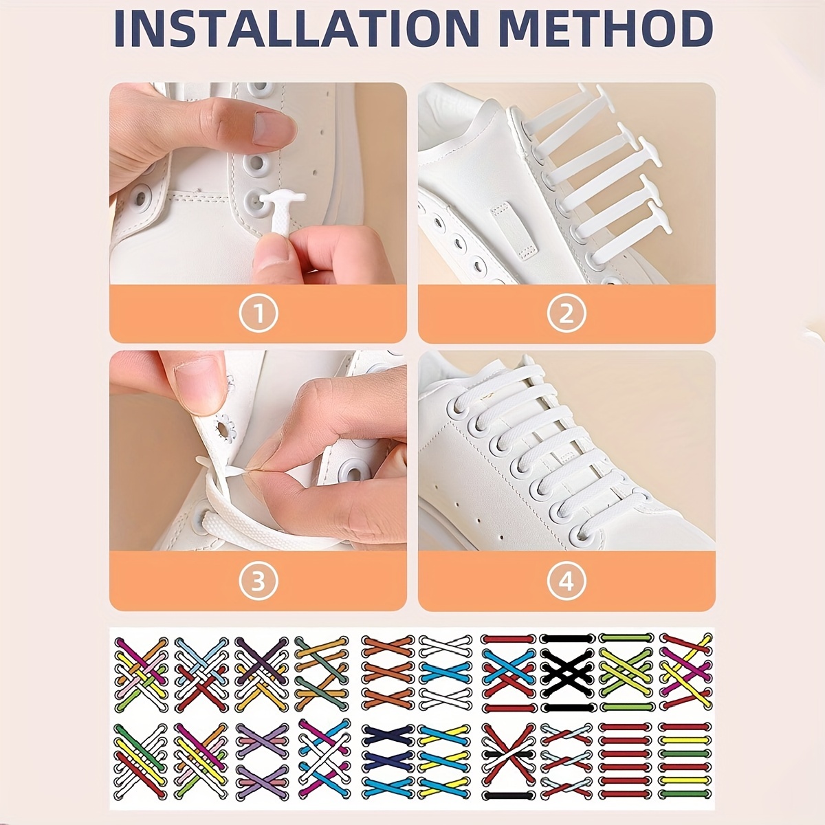 16pcs No Tie Shoe Laces, Elast - Lace Replacement Flat ulasan dan harga