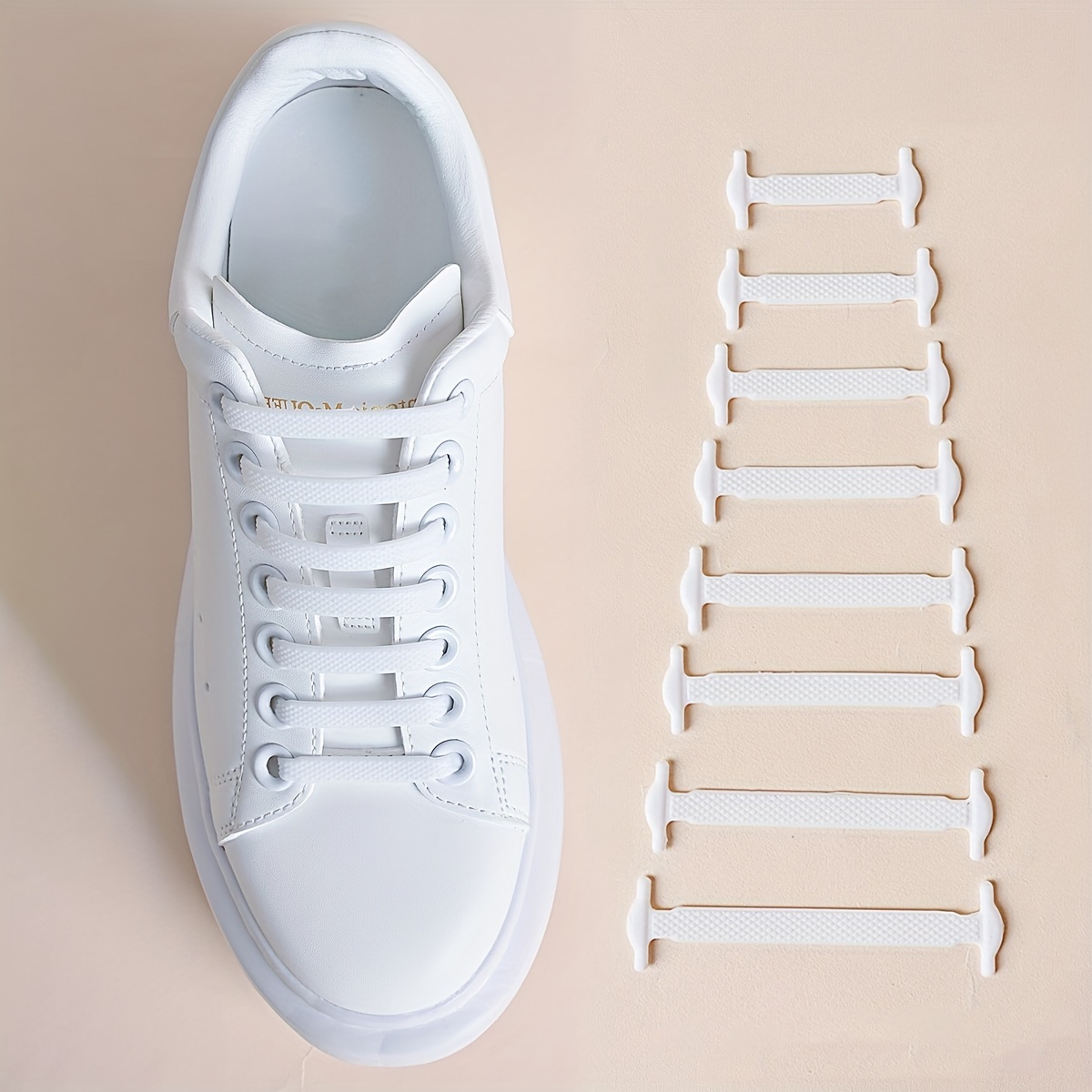 16pcs No Tie Shoe Laces, Elast - Lace Replacement Flat ulasan dan harga